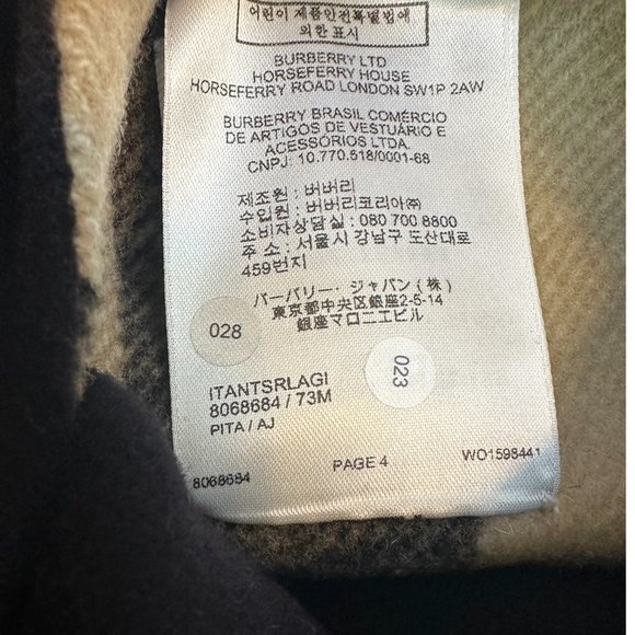 Burberry Tisbury Reversible House Check/ Navy Wool Blend Coat - Picture 10 of 10